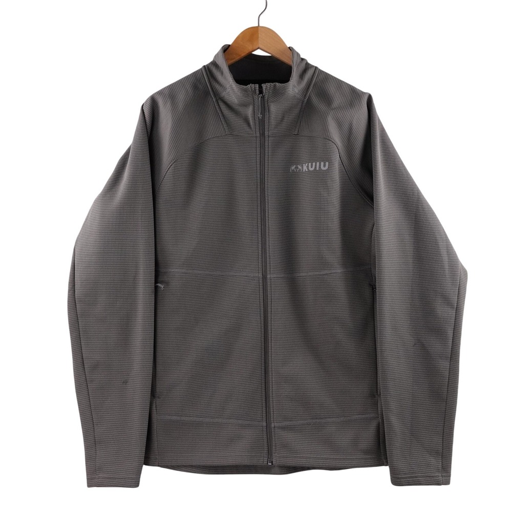 Kuiu Peloton 240 Fleece Jacket Full Zip Wind Resistant Men's XL Gray Hunting